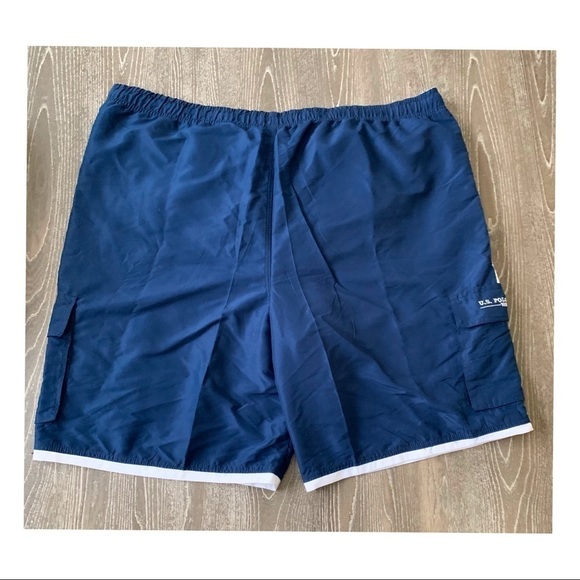 U.S Polo Assn Blue and White Swim Trunks - Picture 5 of 8